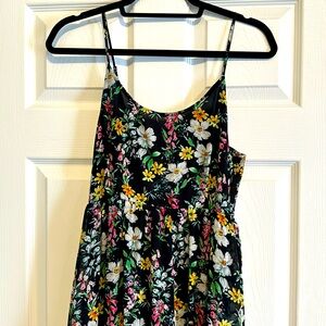 Show stopping black floral dress